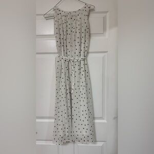Pleated polka dot dress. Banana Republic size 4P.